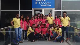 Students participating in international educational tour activities